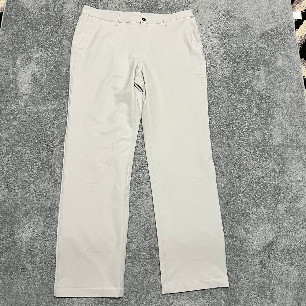 Chase 54 Golf Pants Mens 34 x32 Light Gray Straight Leg Flat Front Pants
